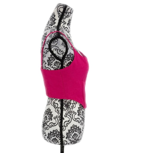 NWT Midnight Sky Hot Pink 100% Linen Bustier Corset Tank - Picture 10 of 11